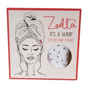 ZOELLA BEAUTY IT'S A WRAP STYLISH HAIR TOWEL POLYESTER/COTTON NIB FOR CURLY HAIR